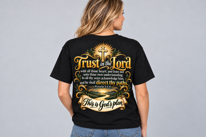 Trust in the Lord — Proverbs 3:5–6 — Boxy T-Shirt — Design on Front and Back